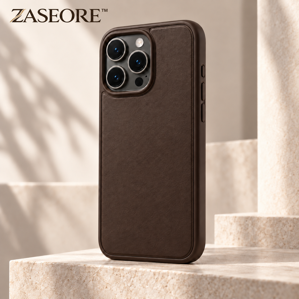 ZASEORE™ Veylo Textured Magnetic Phone Case — Slim TPU Bumper Cover with Microfiber Lining for Select iPhone Models