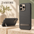 ZASEORE™ Orven Kickstand Phone Case — Textured Slim Cover with Fold-Flat Landscape Stand for Select iPhone Models