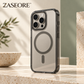 ZASEORE™ Vitra Clear Magnetic Phone Case — Transparent PC Back with Smoke-Tint TPU Bumper for Select iPhone Models