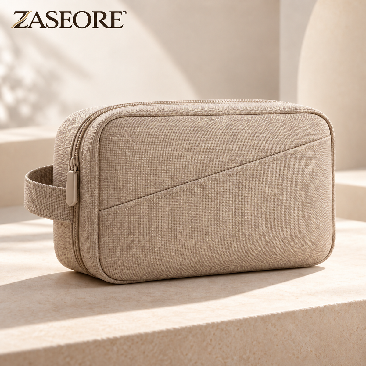 ZASEORE™ Rovan Compact Tech Organizer — Zippered Travel Pouch for Phone Chargers, Cables, Earbuds, and Small Accessories